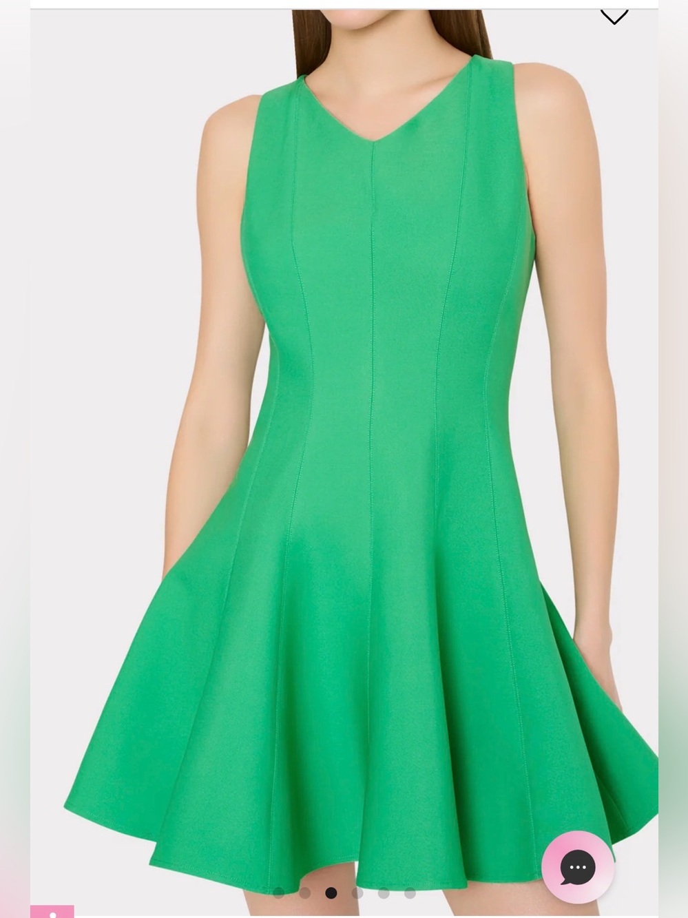 NWT Milly Sleeveless Stretch Cady Fit and Flare - 2 - Green 💚💚💚